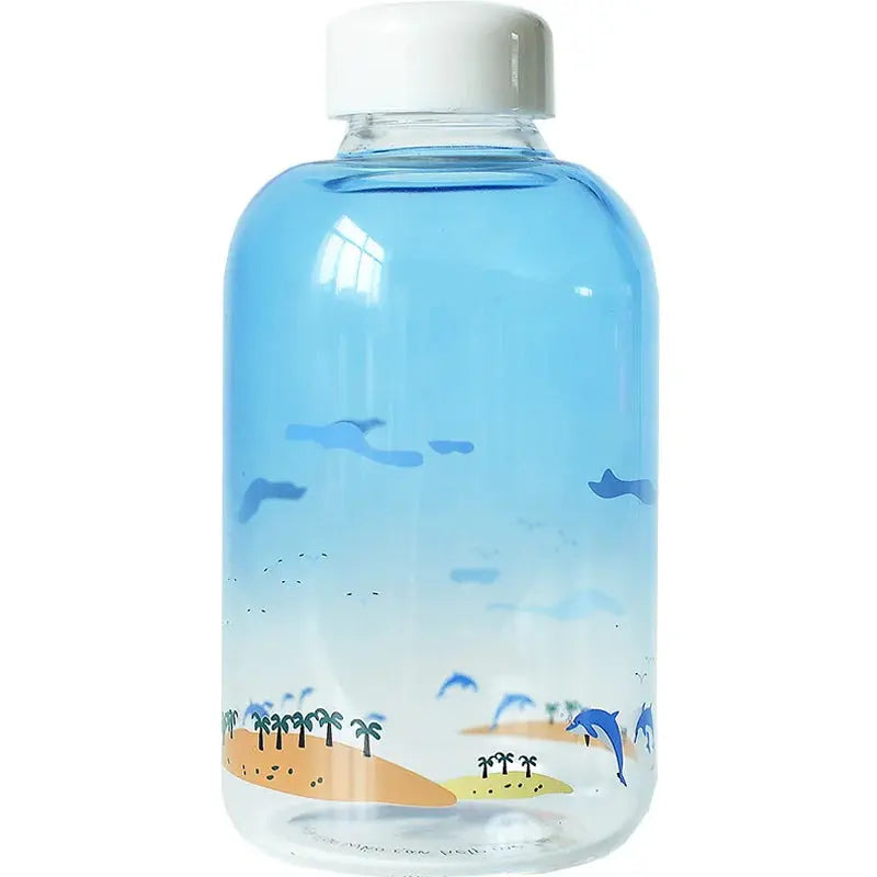 Gourde d'Eau en Verre Borosilicate avec Manchon 600ml