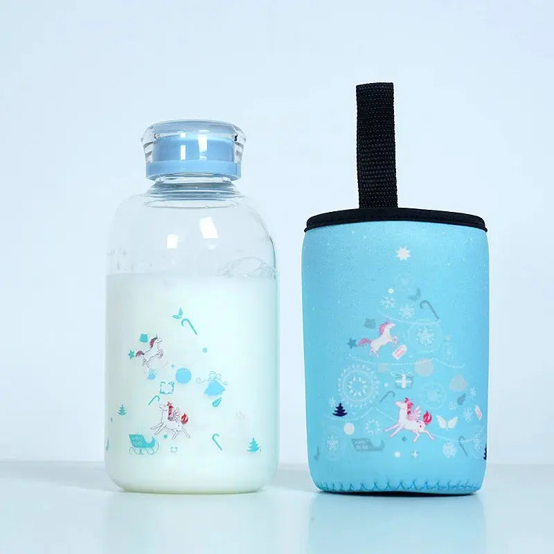 Gourde d'Eau en Verre Borosilicate avec Manchon 600ml