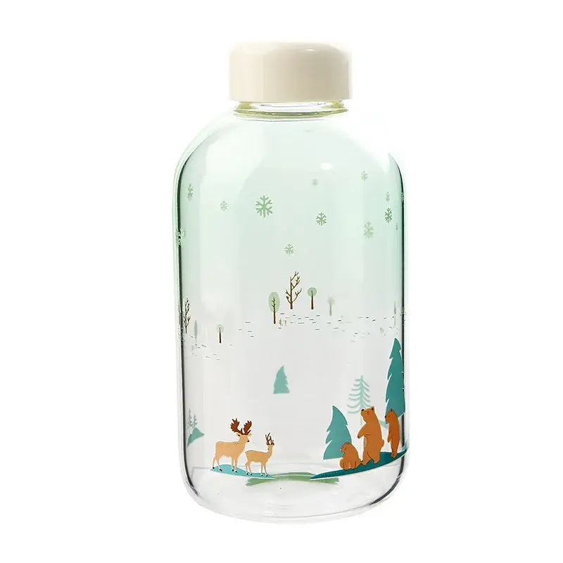 Gourde d'Eau en Verre Borosilicate avec Manchon 600ml